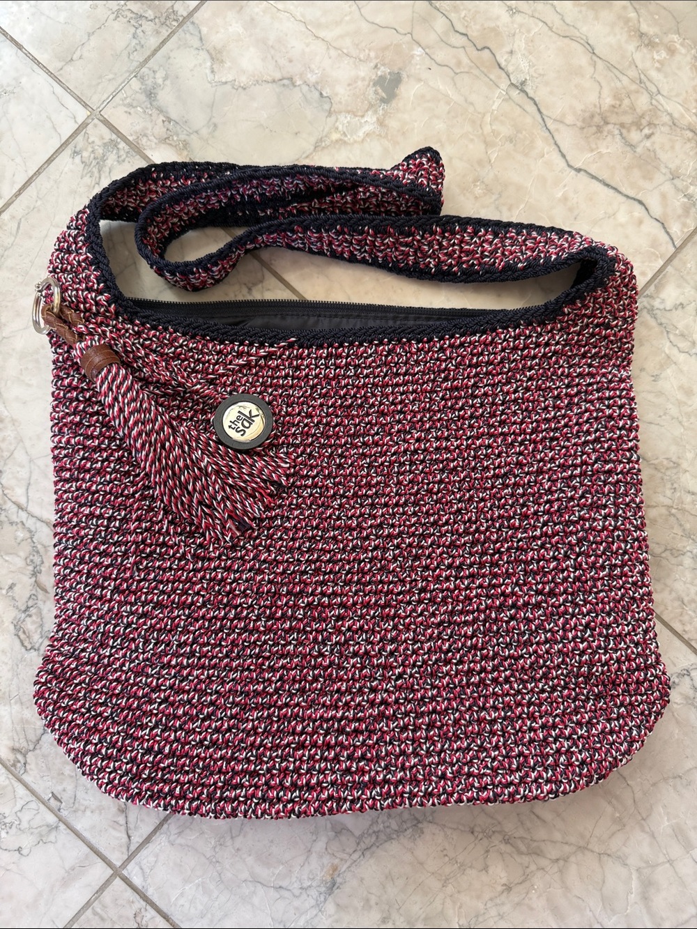 The Sak - All American Casual Classic Crocheted Crossbody Bag (RWB)